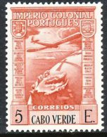 !										■■■■■ds■■ Cape Verde Air Post 1938 AF#7* Empire 5$00 (x0193) - Kapverdische Inseln