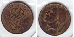 50 CENTIMES Bronze Baudouin 1955 FR - 50 Centiem