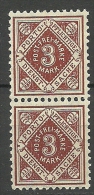 Württemberg Deutschland 1906 Dienstmarke Revenue Tax Michel 113 In Pair MNH - Nuovi