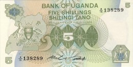 BILLET # OUGANDA  #1982 # 5 SHILLINGS  # PICK 15  # NEUF # - Oeganda