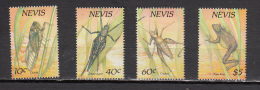 NEVIS * 1989 LOT DE 4 TIMBRES - Kikkers