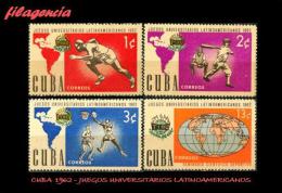 CUBA MINT. 1962-15 JUEGOS UNIVERSITARIOS LATINOAMERICANOS - Nuovi