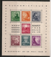 Hongrie Magyar. 1938 . Bloc 2. Neufs * MH - Gebraucht