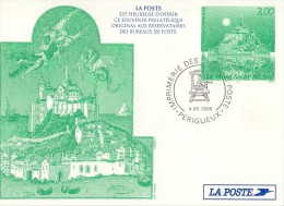 CARTE POSTALE # ENTIER POSTAL  1998  MONT SAINT MICHEL# SOUVENIR PHILATELIQUE #IMPRIMERIE TIMBRES POSTES PERIGUEUX - Pseudo-officiële  Postwaardestukken