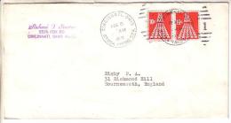 GOOD USA Postal Cover To GB 1971 - Good Stamped: Stars - Brieven En Documenten