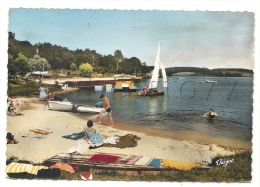 Royère-de-Vassivière (23) : La Plage Du Centre Nautique Du Lac De Vassivières En 1960 (animé) GF. - Royere