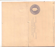 Entier Postal Argentine Avec Carte Réponse Non Circulé (4610) Trous D'épingle - Ganzsachen