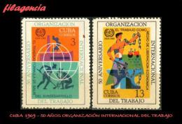 CUBA MINT. 1969-09 50 ANIVERSARIO DE LA ORGANIZACIÓN INTERNACIONAL DEL TRABAJO - Neufs