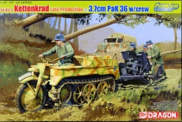 - DRAGON - Sd.Kfz.2 KETTENKRAD & 3.7cm Pak 36 W/Crew - 1/35°- Réf 6446 - - Military Vehicles