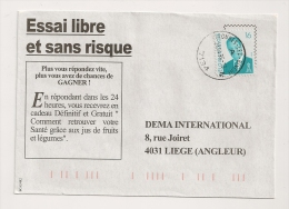 LETTRE BRIEF MVTM 2536 PERONNES-LEZ-BINCHE 7134 Seul Sur Lettre / Alleen Op Brief - 1993-2013 Rey Alberto II (MVTM)