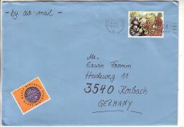GOOD GB Postal Cover To GERMANY 1993 - Good Stamped: Frog & Mole - Briefe U. Dokumente