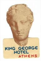 King George Hotel / ATHENS/Gréce/Vers 1945-1955       EVM42 - Hotel Labels