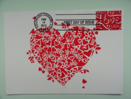 CARTE MAXIMUM MAXIMUM CARD COEUR HEARTH LOVE  USA - Maximum Cards
