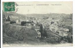 CPA -LARGENTIERE -VUE GENERALE -Ardèche (07) -Circulé 1912 -Edit. Blanchard, Cliché Lang Ainé - Largentiere