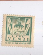 MARCA PREVIDENZIALE L.20 - Revenue Stamps