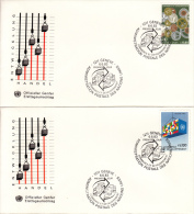 United Nation Geneva FDCs Scott #117-#118 Set Of 2 Commerce And Development - FDC