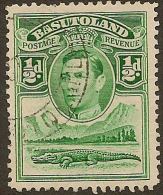 BASUTOLAND 1938 1/2d Green KGVI SG 18 U #AL435 - 1933-1964 Kronenkolonie