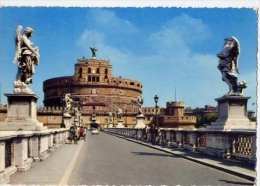 Roma - Ponte E Castel S.angelo - A18 - Formato Grande Viaggiata Mancante Di Affrancatura - S - Pontes