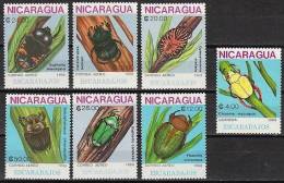 NICARAGUA, Insectes (yvert N° 1512+pa 1258/63) **  MNH Perforate - Altri & Non Classificati