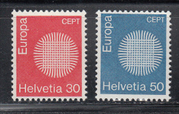 Switzerland  Scott No 515-16  Unused Hinged   Year 1970 - Ongebruikt