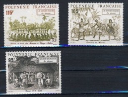 SERIE 3 TIMBRES NEUFS** POLYNESIE 1992 # LE MONDE MAOHI # LES DANSES - Unused Stamps