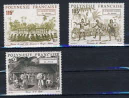 SERIE 3 TIMBRES NEUFS** POLYNESIE 1992 # LE MONDE MAOHI # LES DANSES - Neufs