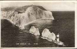 United Kingdom/England- Postcard(photo Original)  1956 - Isle Of Wight,aerial View,The Needles And Phare- 2/scans - Ventnor