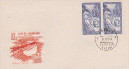 Czechoslovakia 1959 Space Research Anniversary FDC - FDC