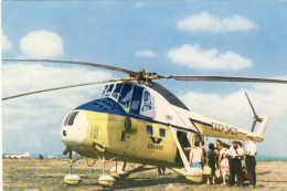 CARTE POSTALE RUSSIE # HELICOPTERE MI-4  # PASSAGERS - Helicópteros