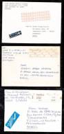 Portugal 1993-97   3 Airmail Cover To Brazil With FRANQUIA Labels - Storia Postale