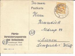 BIZ288/ Firmenkarte Bad Rothenfelde 1945 Mit Mi.Nr. 20 (6 Pfg.) - Covers & Documents
