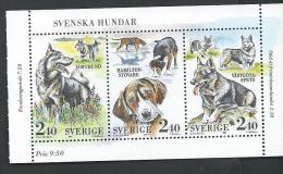 Sweden MNH Dog - Hojas Bloque