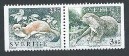 Sweden MNH 1996 Beaver Stoat Animal - Nuevos