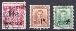 New Zealand 1950, 1952 Surcharges Used - Gebraucht