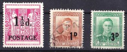 New Zealand 1950, 1952 Surcharges Used - - - Usati