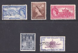New Zealand 1953 Coronation Set Of 5 Used - - Usados