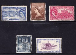 New Zealand 1953 Coronation Set Of 5 Used - - - Gebraucht