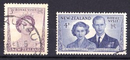 New Zealand 1953 Royal Visit Set Of 2 Used - Usati