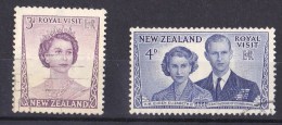 New Zealand 1953 Royal Visit Set Of 2 Used - - Usados