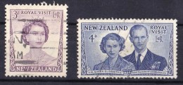 New Zealand 1953 Royal Visit Set Of 2 Used - - - Usados