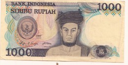 Billet  - B1015 -  Indonésie  - 1000 Seribu Rupiah  ( 2 Scans) - Indonésie