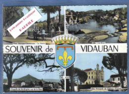 Carte Postale 83. Vidauban  Et Son Blason  écusson  Trés Beau Plan - Vidauban