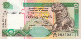 Billet  - B1015 -  Sri Lanka - 10 Ten Rupees ( 2 Scans) - Sri Lanka