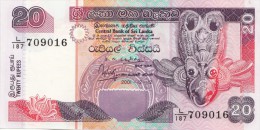 Billet  - B1015 -  Sri Lanka - 20 Twenty Rupees ( 2 Scans) - Sri Lanka