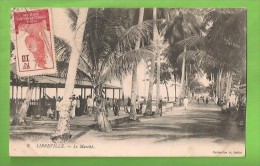 GABON LIBREVILLE LE MARCHE' CARTOLINA FORMATO PICCOLO VIAGGIATA NEL 1913 - Gabon