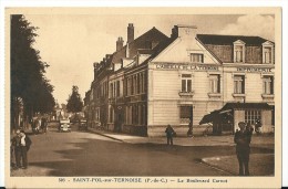 Saint Pol Sur Ternoise  Le Boulevard Carnot Imprimerie Recto Verso - Saint Pol Sur Ternoise