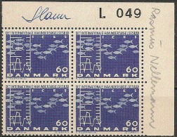 Czeslaw Slania. Denmark 1964.  Int. Conference Ocean Science. Plate-block. Michel 423y MNH. Signed. - Nuevos