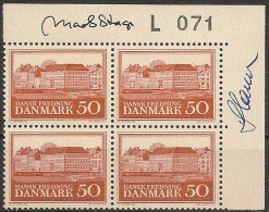 Czeslaw Slania. Denmark 1966. Almshouses In Copenhagen. Plate-block. Michel 442y MNH. Signed. - Ongebruikt