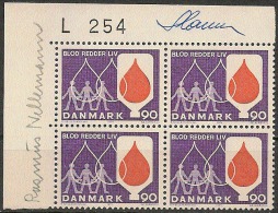 Czeslaw Slania. Denmark 1974. Plate-block. Michel 555 MNH.   Signed. - Unused Stamps