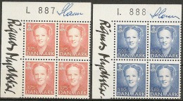 Czeslaw Slania. Denmark 1994. Queen Margrethe II. Plate-block. Michel 1028, 1030 MNH.  Signed. - Nuovi